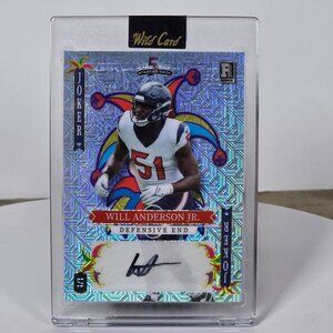2023 Wild Card 5 Card Draw Will Anderson Jr. Autographed Joker Case Hit 1/1 Defe